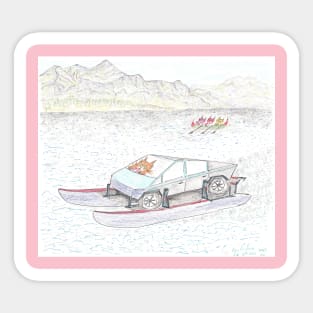 Amphibious Tizzler Sticker